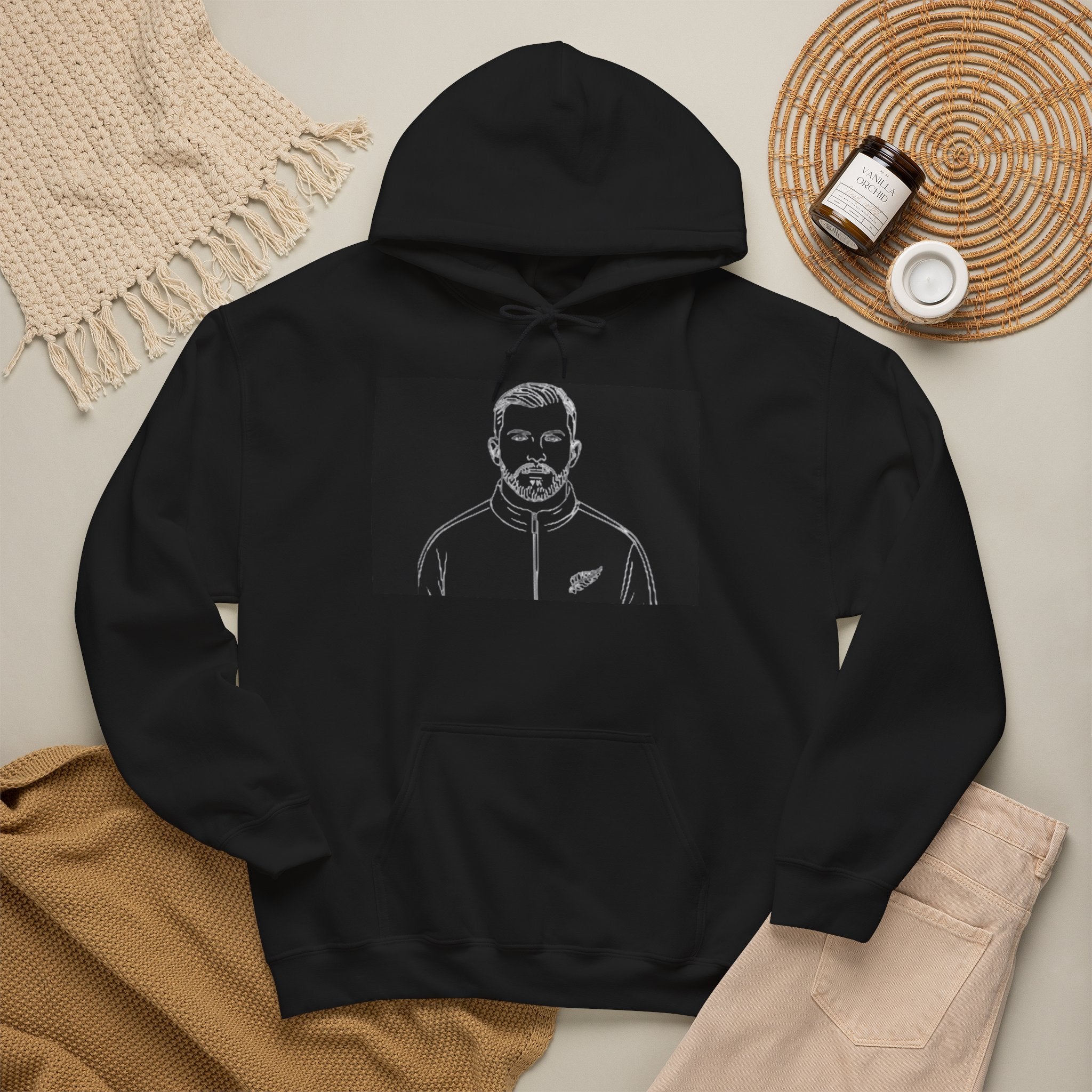 Tim Payne Black Stencil Hoodie