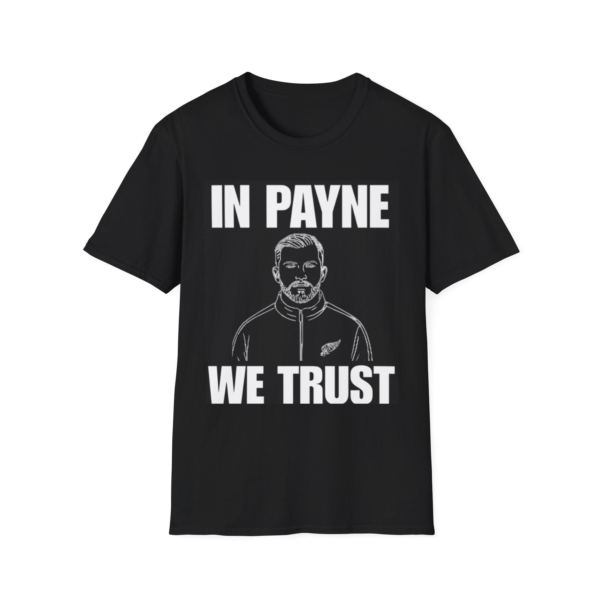 Black T-Shirt — "In Payne We Trust" Graphic Tee