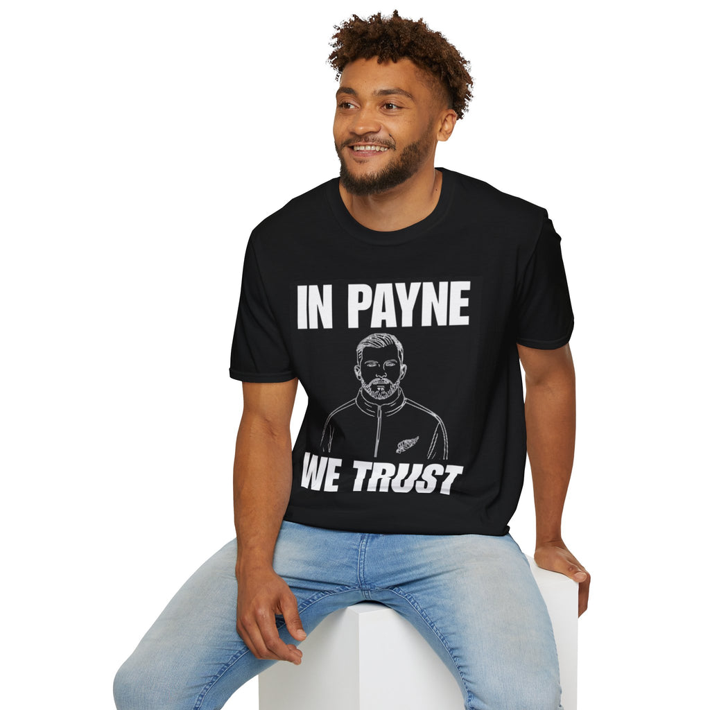 Black T-Shirt — "In Payne We Trust" Graphic Tee